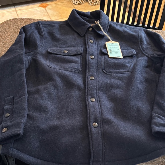 Faherty Other - Faherty Men's Dark Blue Range Fleece Lined Shirt Jacket-L
